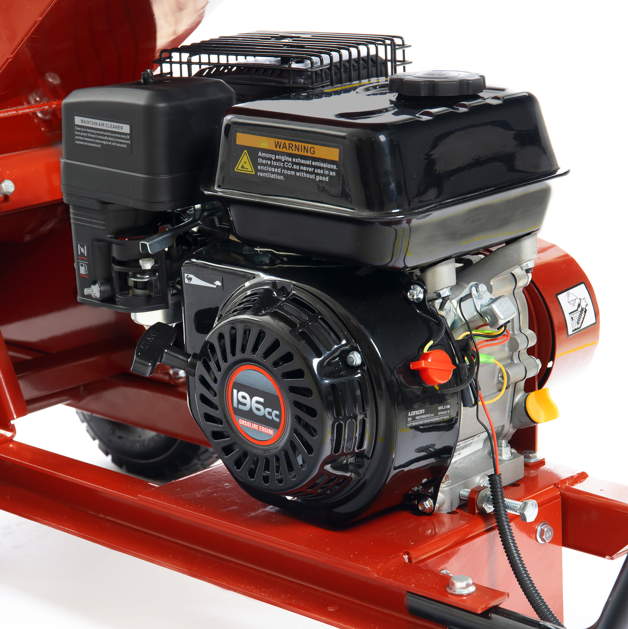 Kompostkvarn / Flismaskin 6,5 Hk | Bensindriven Loncinmotor