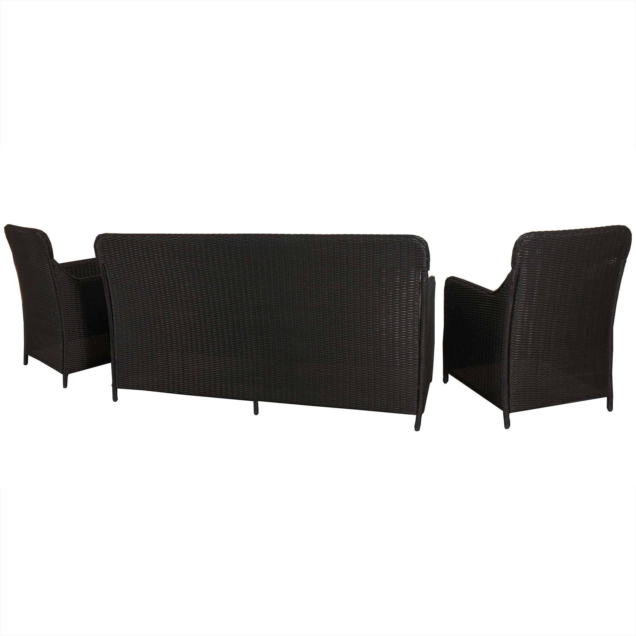 Loungegrupp utemöbler | Svart konstrotting | Rögrund Loungegrupp utemöbler | Svart konstrotting | Rögrund