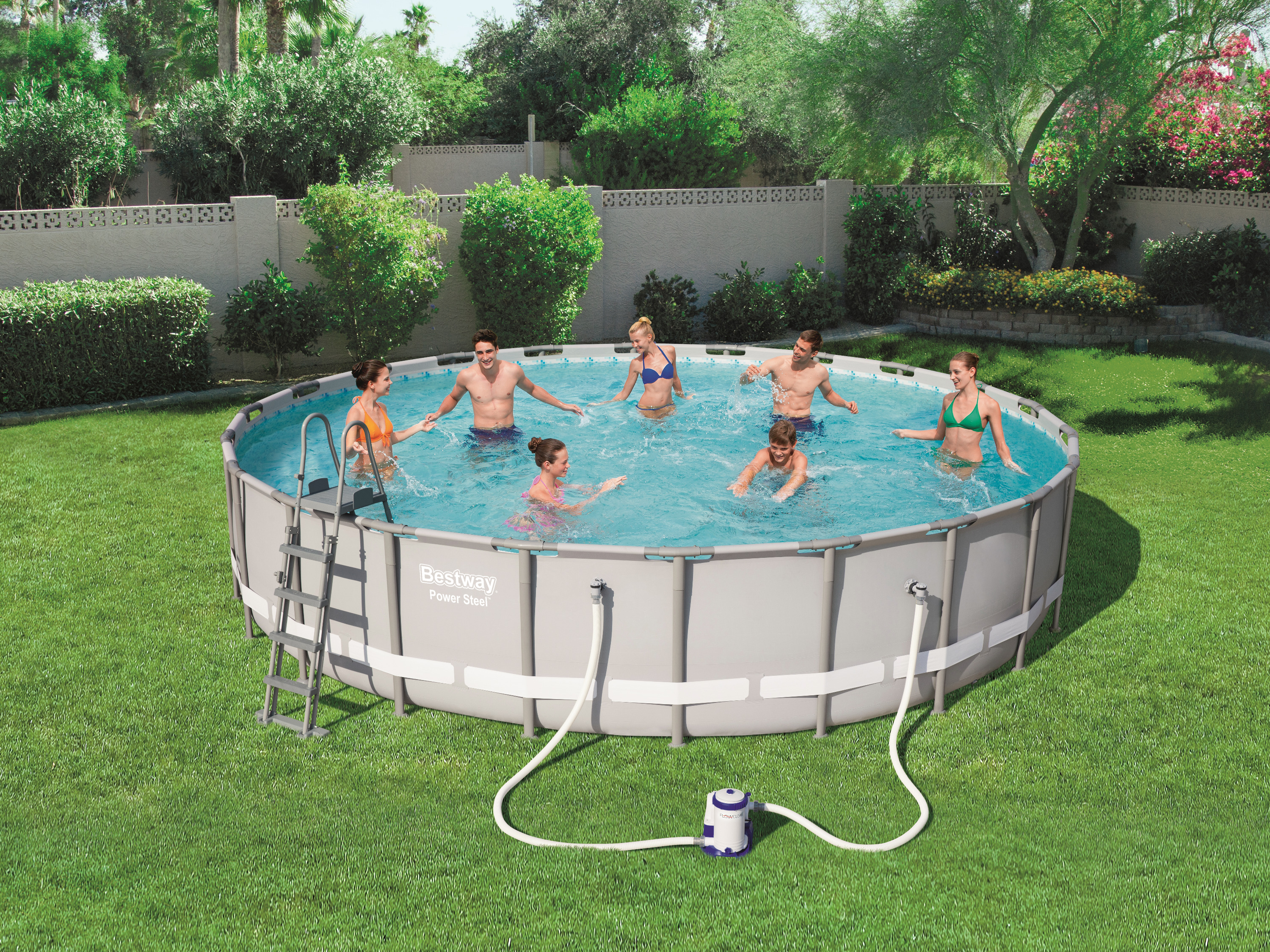 Ovanmarkpool 6,7 m diameter - Bestway Power Steel (56705) Ovanmarkpool 6,7 m diameter - Bestway Power Steel (56705)