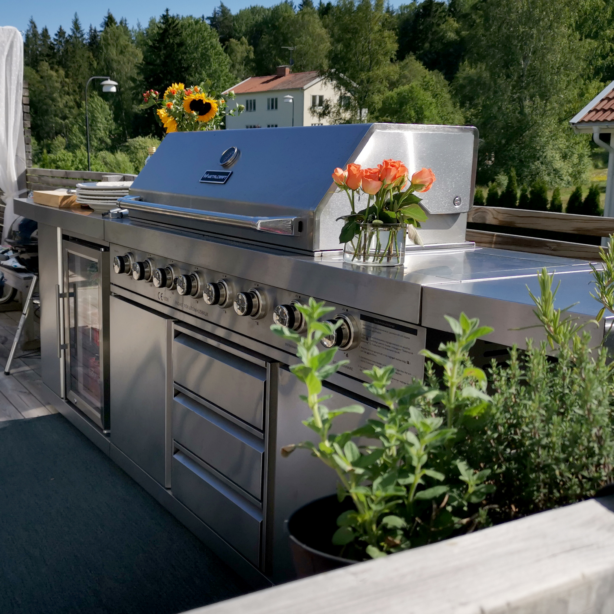 Stor rostfri gasolgrill/utekök med varmluftsfunktion | New Orleans Stor rostfri gasolgrill/utekök med varmluftsfunktion | New Orleans