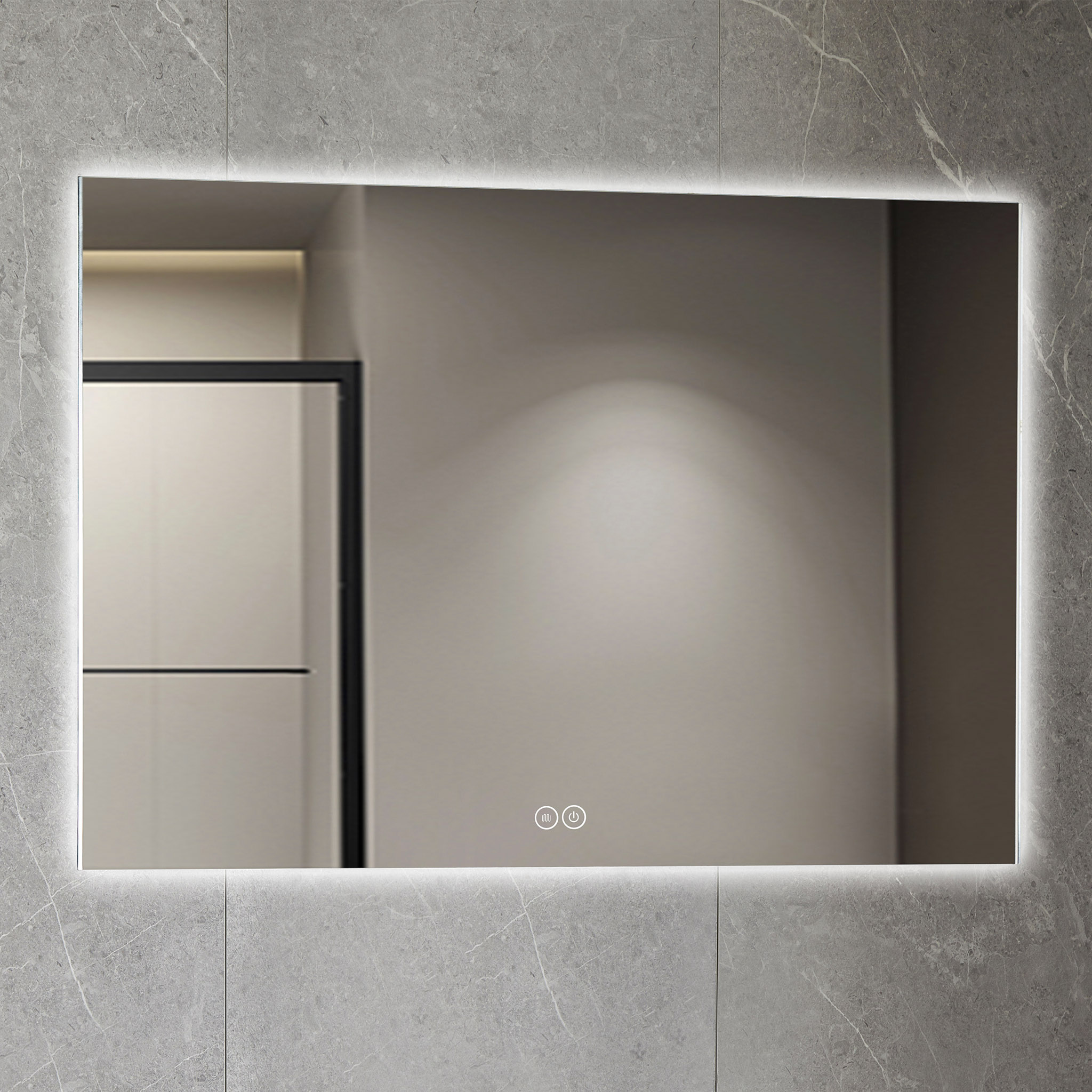 Badrumsspegel | LED-belysning | Anti-fog & touch-styrning | Rektangul�r