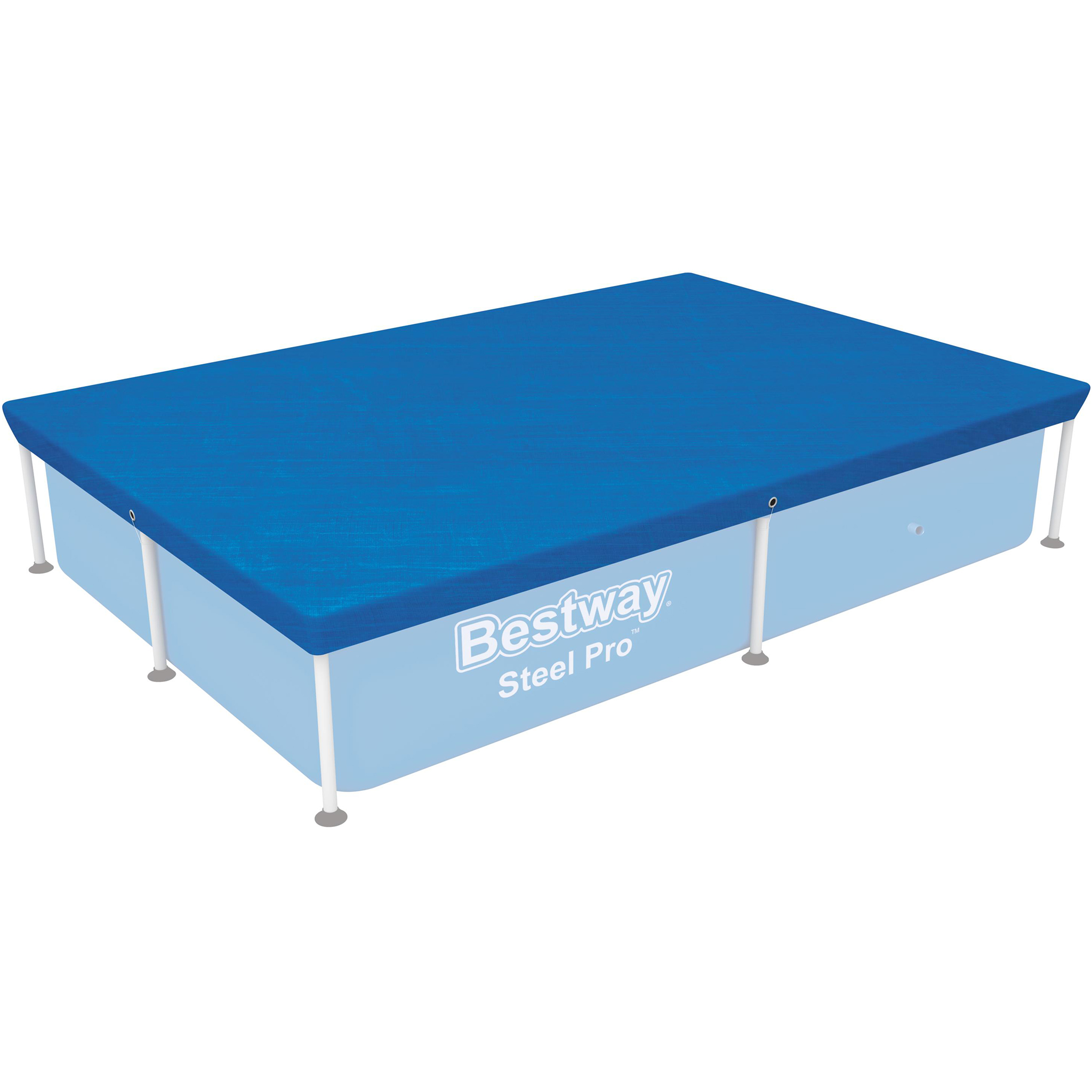 Rektangul�rt pool�verdrag Flowclear™ | Bl� - 2,21x1,5m