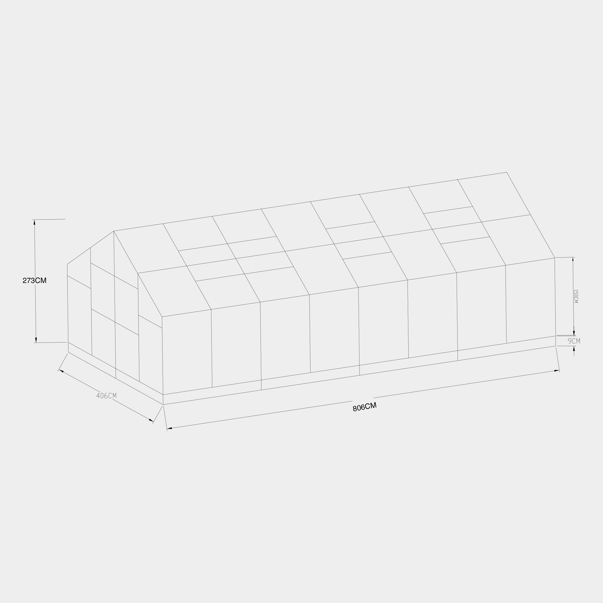 Premium glasväxthus 33m² | 5 års stormgaranti | 4mm säkerhetsglas Premium glasväxthus 33m² | 5 års stormgaranti | 4mm säkerhetsglas