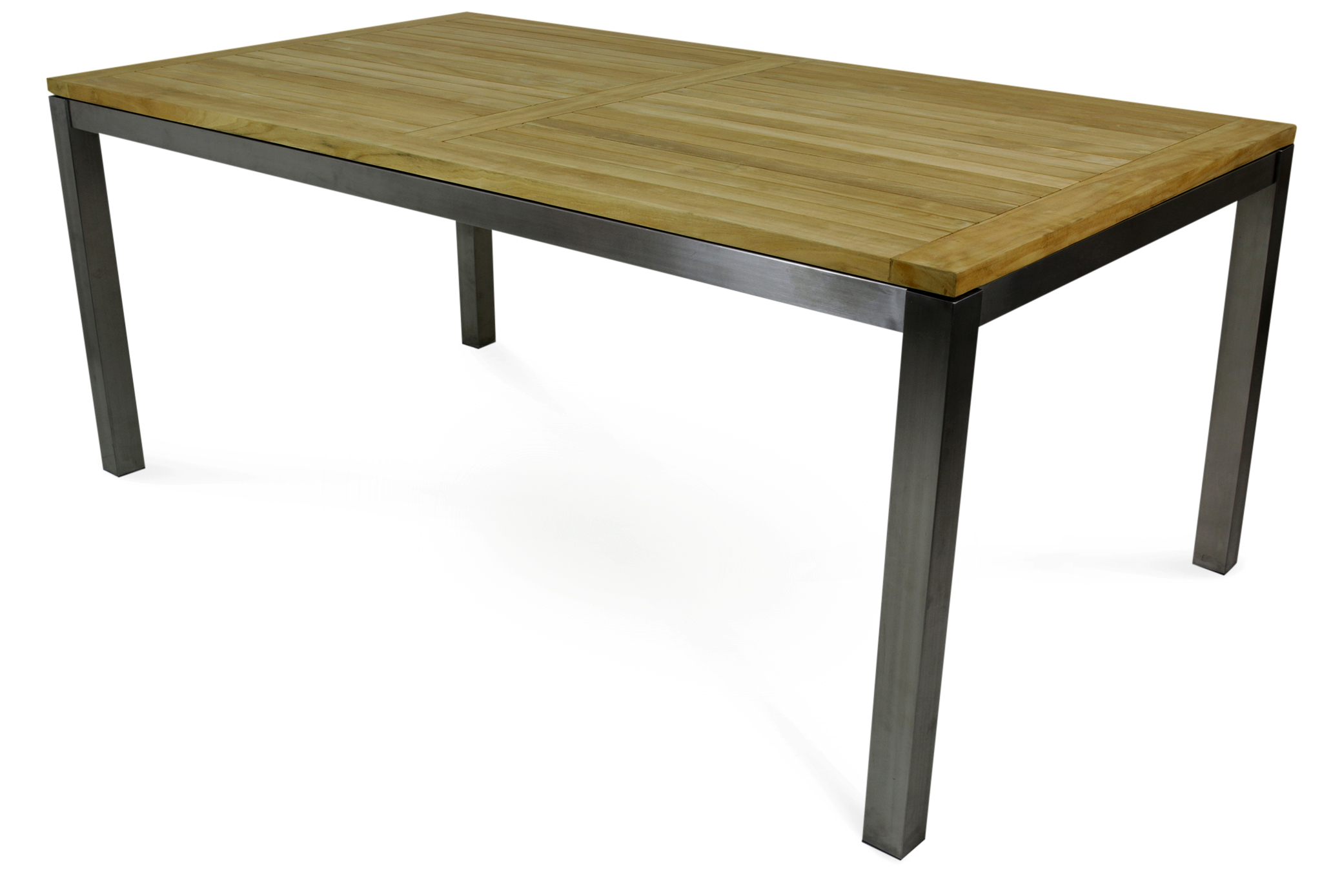 Bord i rostfritt st�l och teak | Lyfco Boston