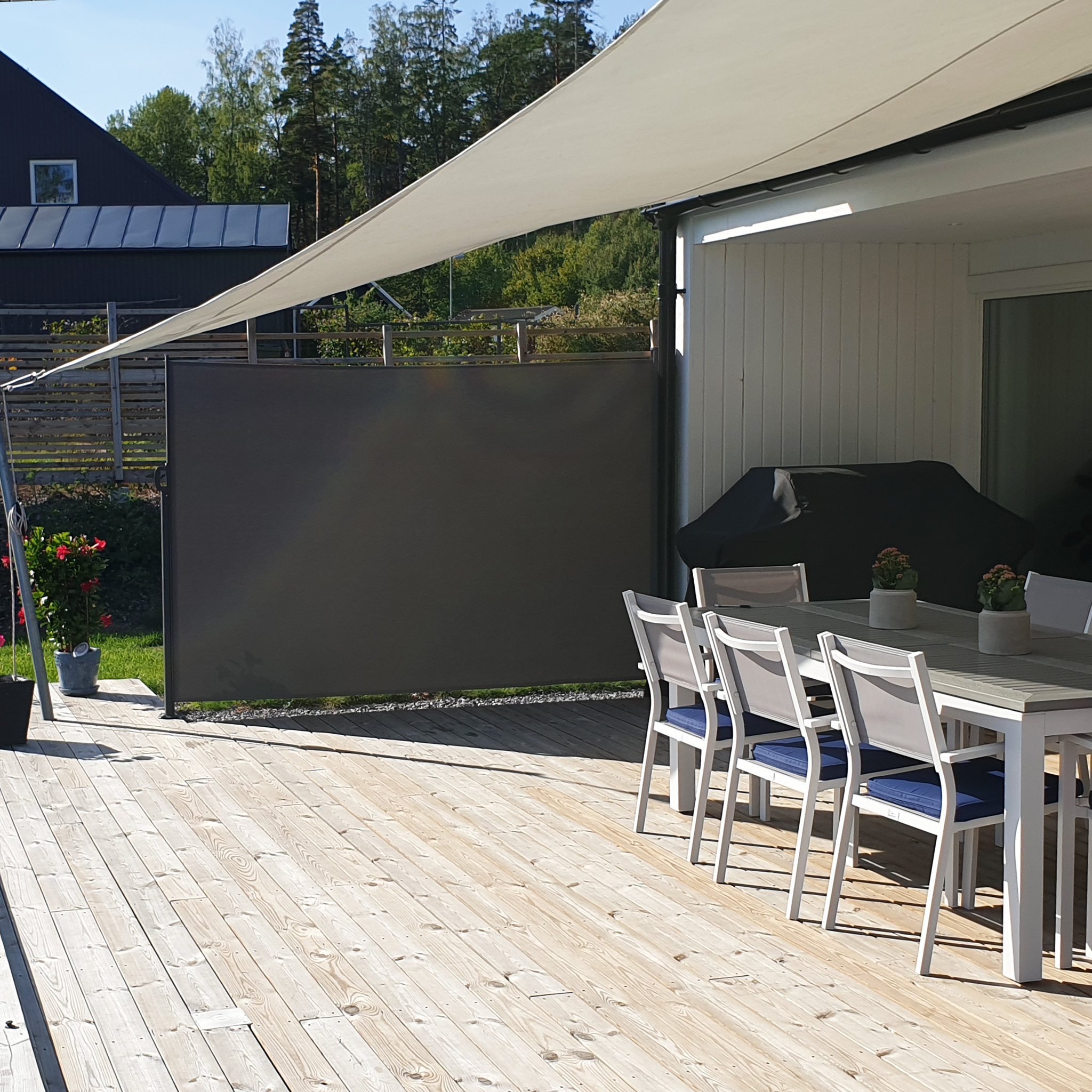 Hög sidomarkis 1,8x3m | Sol-, vind- och insynsskydd | Metalcraft Hög sidomarkis 1,8x3m | Sol-, vind- och insynsskydd | Metalcraft