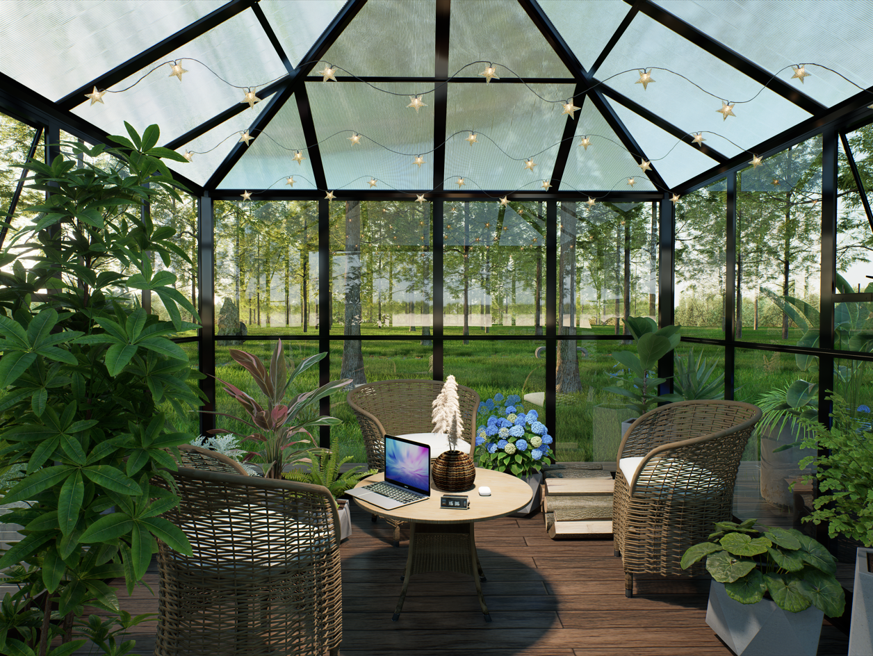 Gazebo 8,1m² | Kvadratiskt premiumväxthus | 4 mm säkerhetsglas | 5 års stormgaranti Gazebo 8,1m² | Kvadratiskt premiumväxthus | 4 mm säkerhetsglas | 5 års stormgaranti