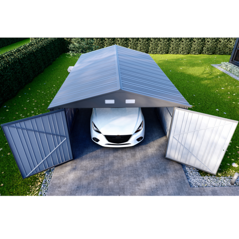 Plåtgarage 20 m² | Dubbel dörr | Robust design Plåtgarage 20 m² | Dubbel dörr | Robust design