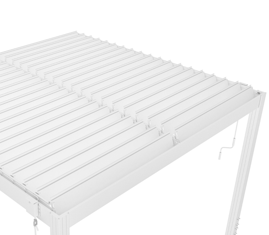 Pergola | Öppningsbart lamelltak | 300x220 cm | Vit Pergola | Öppningsbart lamelltak | 300x220 cm | Vit