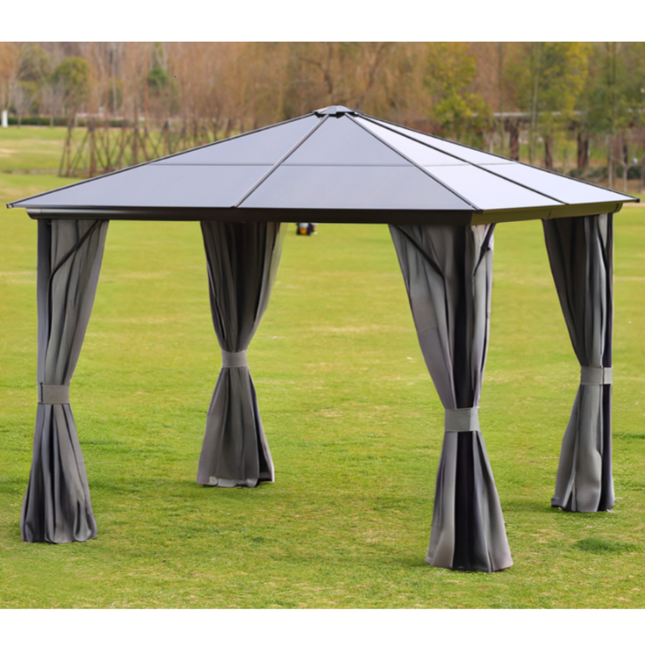 Paviljong premium 3x3m | Tak i kanalplast | Inkl. V�ggar och myggn�t