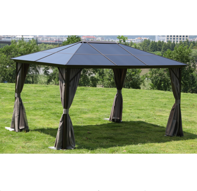 Paviljong premium 4x3m | Tak i kanalplast | Inkl. V�ggar och myggn�t
