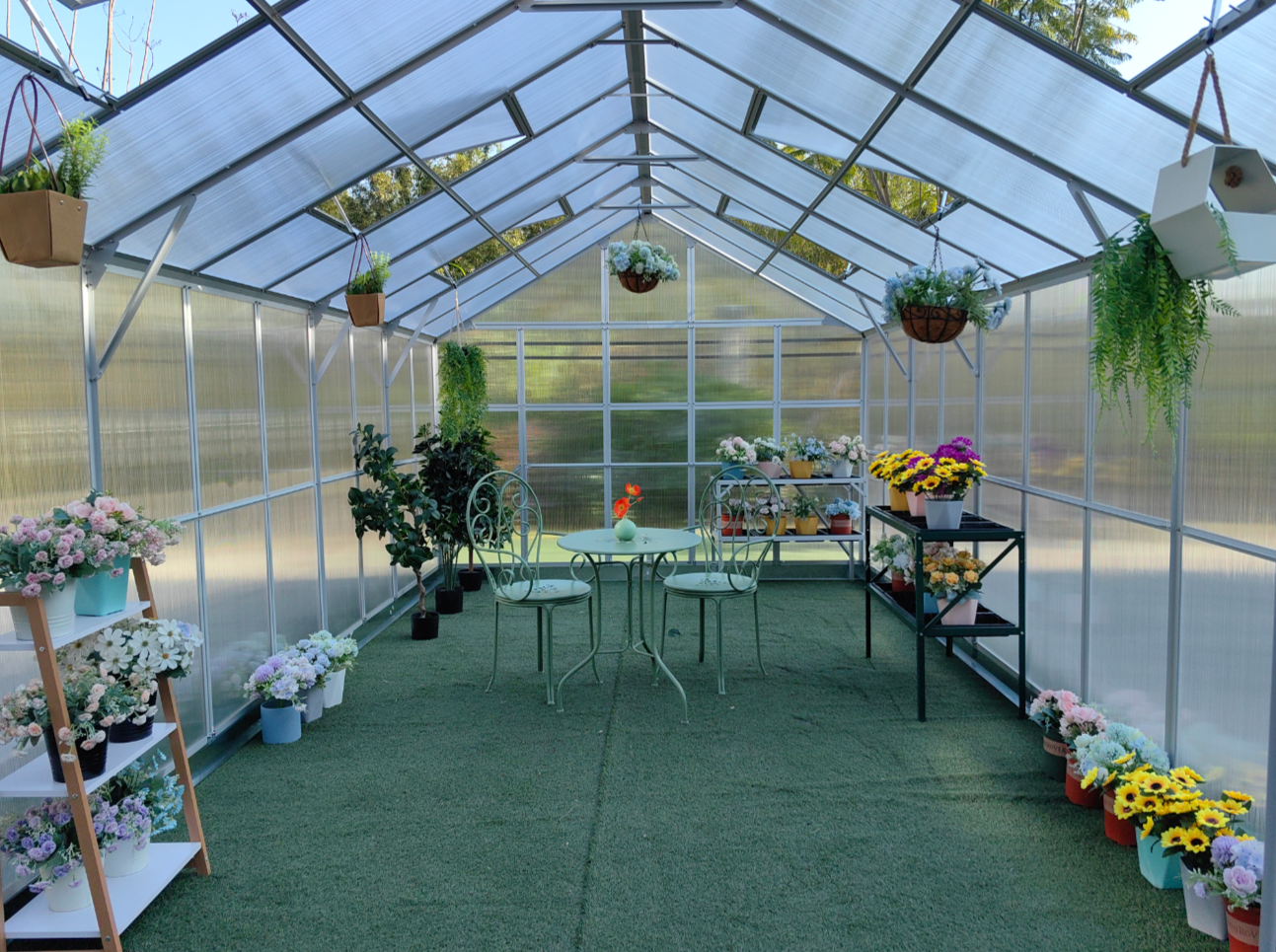 Växthus 18m² Premium | Extra hög takhöjd | 6mm kanalplast Växthus 18m² Premium | Extra hög takhöjd | 6mm kanalplast