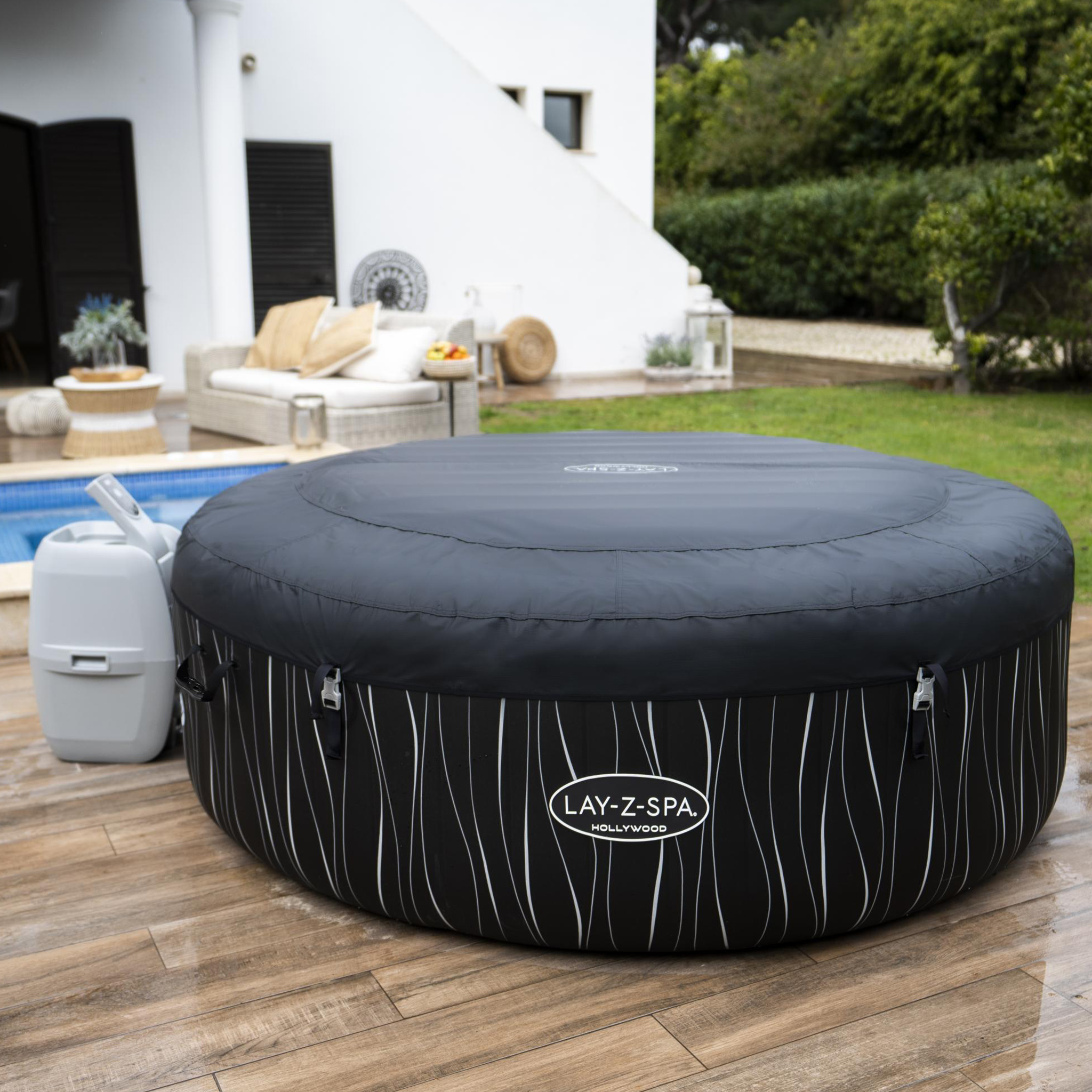 Lay-Z Spa Hollywood Airjet | Bestway uppblåsbart spabad 4-6 personer Lay-Z Spa Hollywood Airjet | Bestway uppblåsbart spabad 4-6 personer