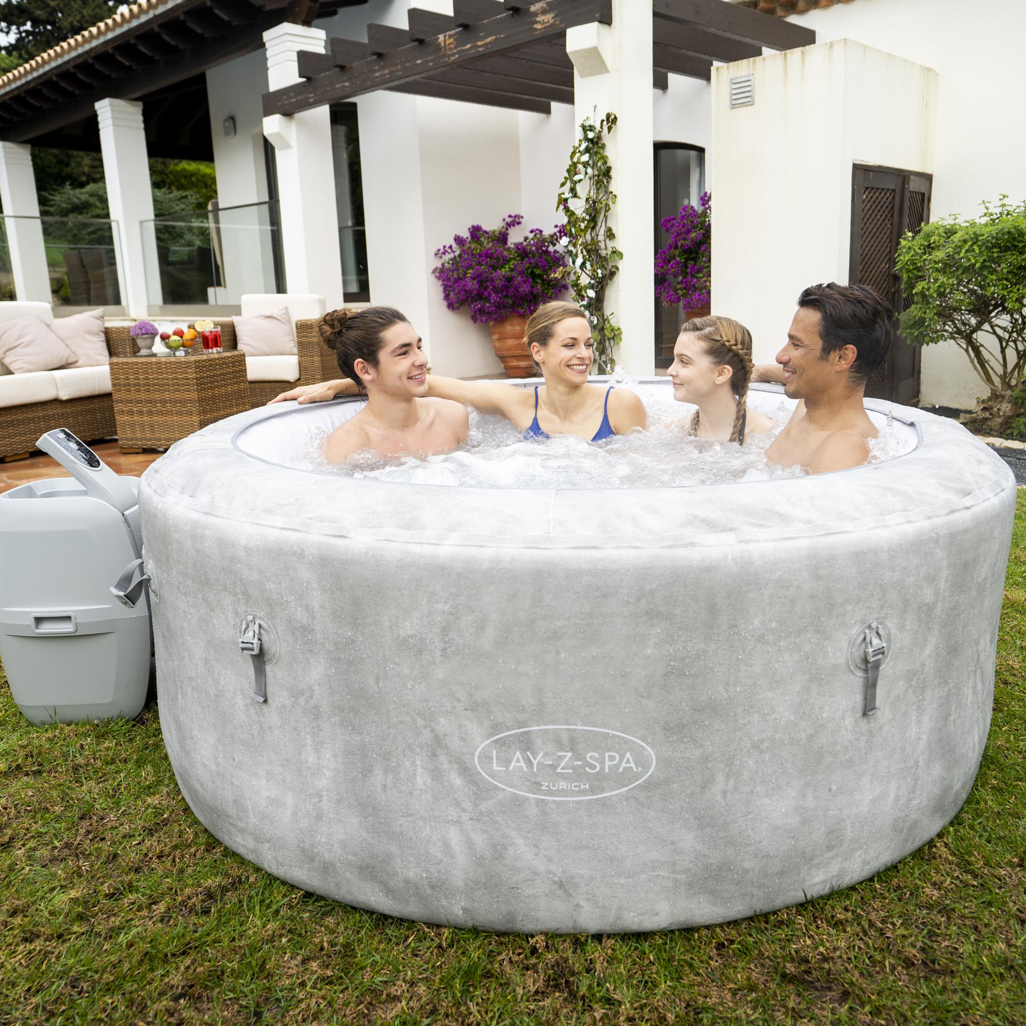 Lay-Z Spa Zurich Airjet | Bestway uppblåsbart spabad 2-4 personer Lay-Z Spa Zurich Airjet | Bestway uppblåsbart spabad 2-4 personer