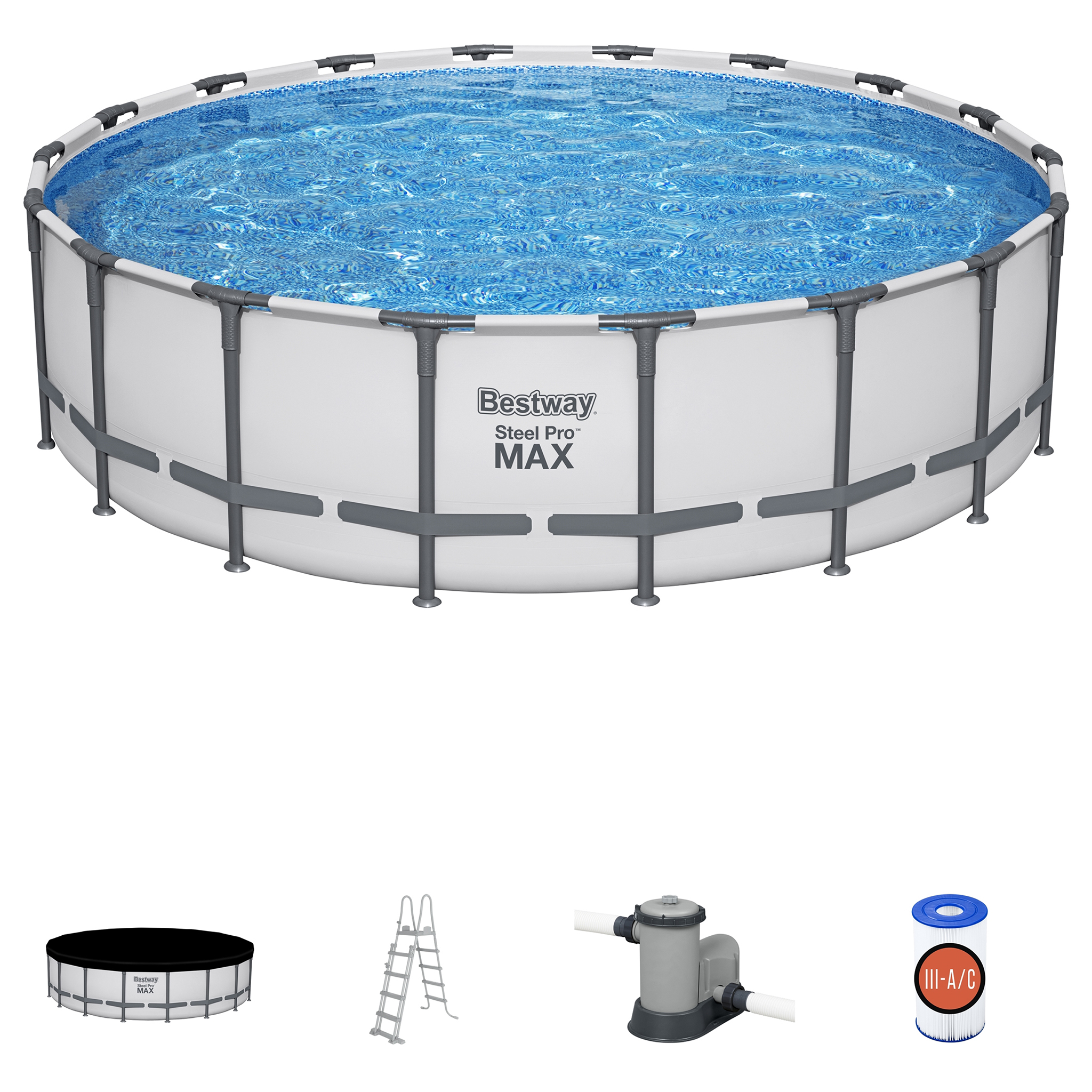 Bestway pool ovan mark Ø5,49m - 1,32m djup | Steel Pro MAX (561FJ) Bestway pool ovan mark Ø5,49m - 1,32m djup | Steel Pro MAX (561FJ)