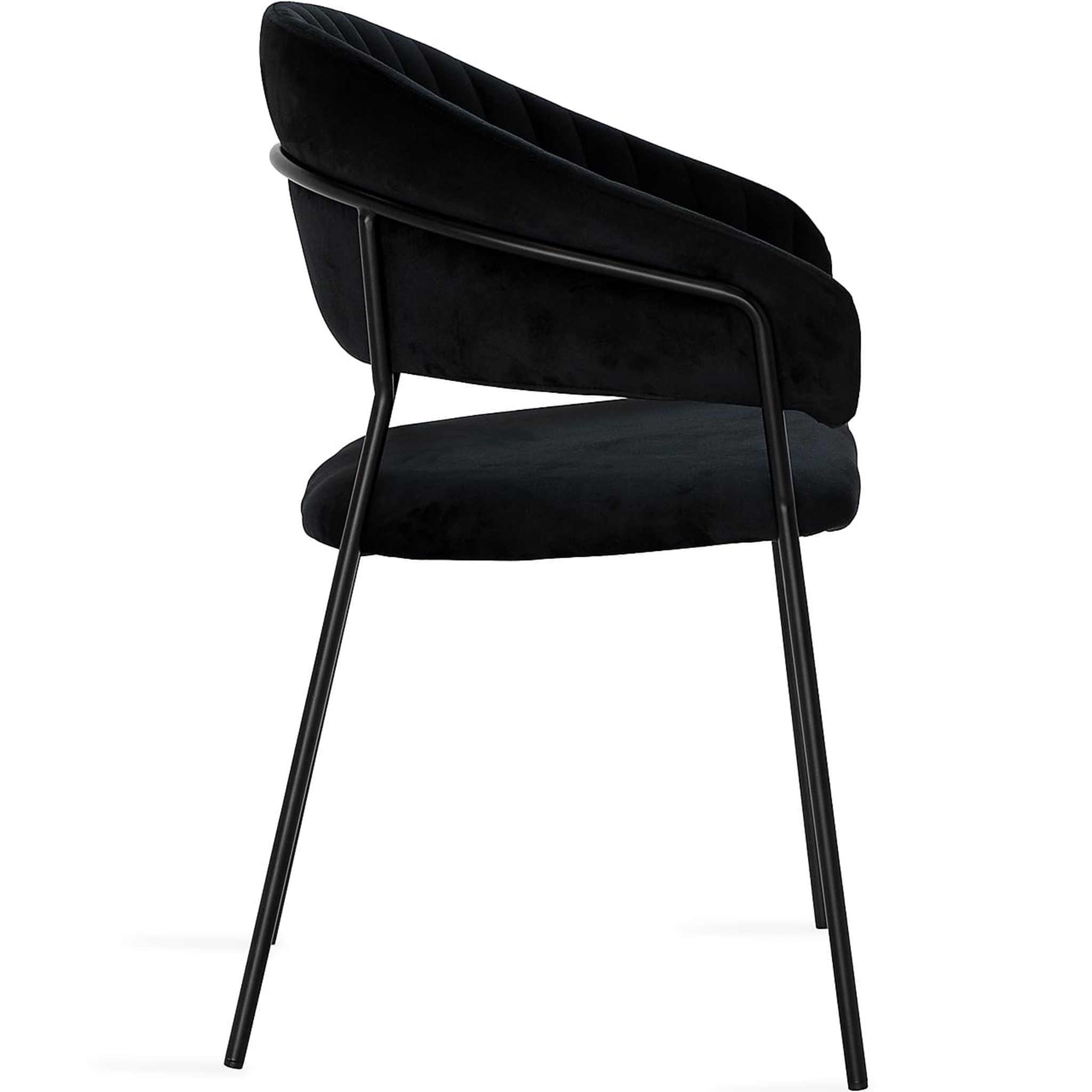 Karmstol i metall och sammet | 2-pack | Svart | Skeppsvik Karmstol i metall och sammet | 2-pack | Svart | Skeppsvik