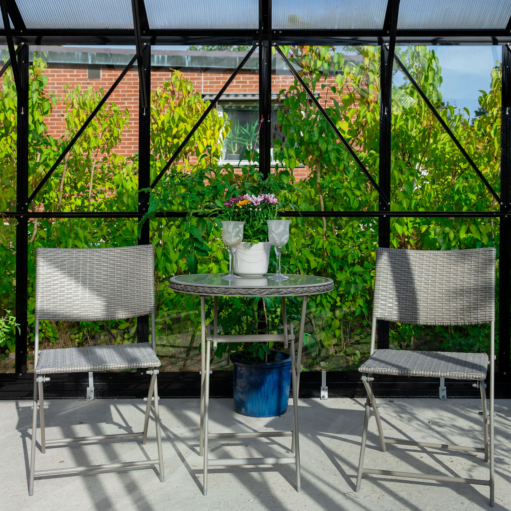 T-format glasväxthus 12,8m² | 4mm säkerhetsglas | 5 års stormgaranti T-format glasväxthus 12,8m² | 4mm säkerhetsglas | 5 års stormgaranti