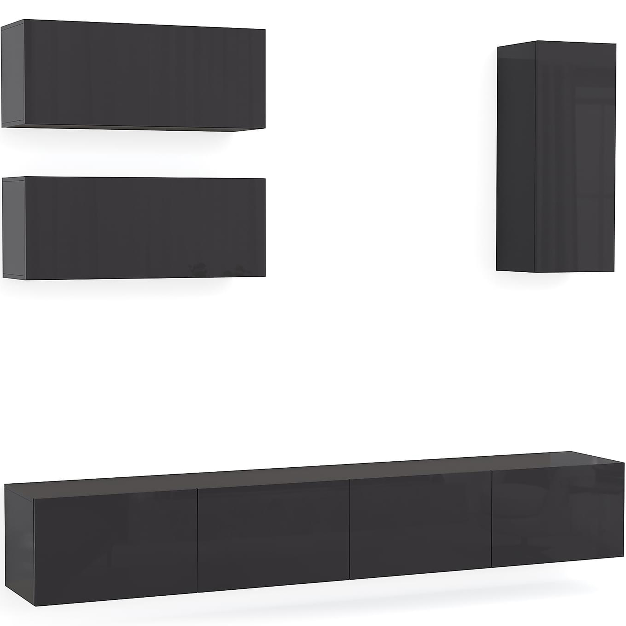 Tv-bänk | Set | 41x240 cm | Badachro - Grå Tv-bänk | Set | 41x240 cm | Badachro - Grå