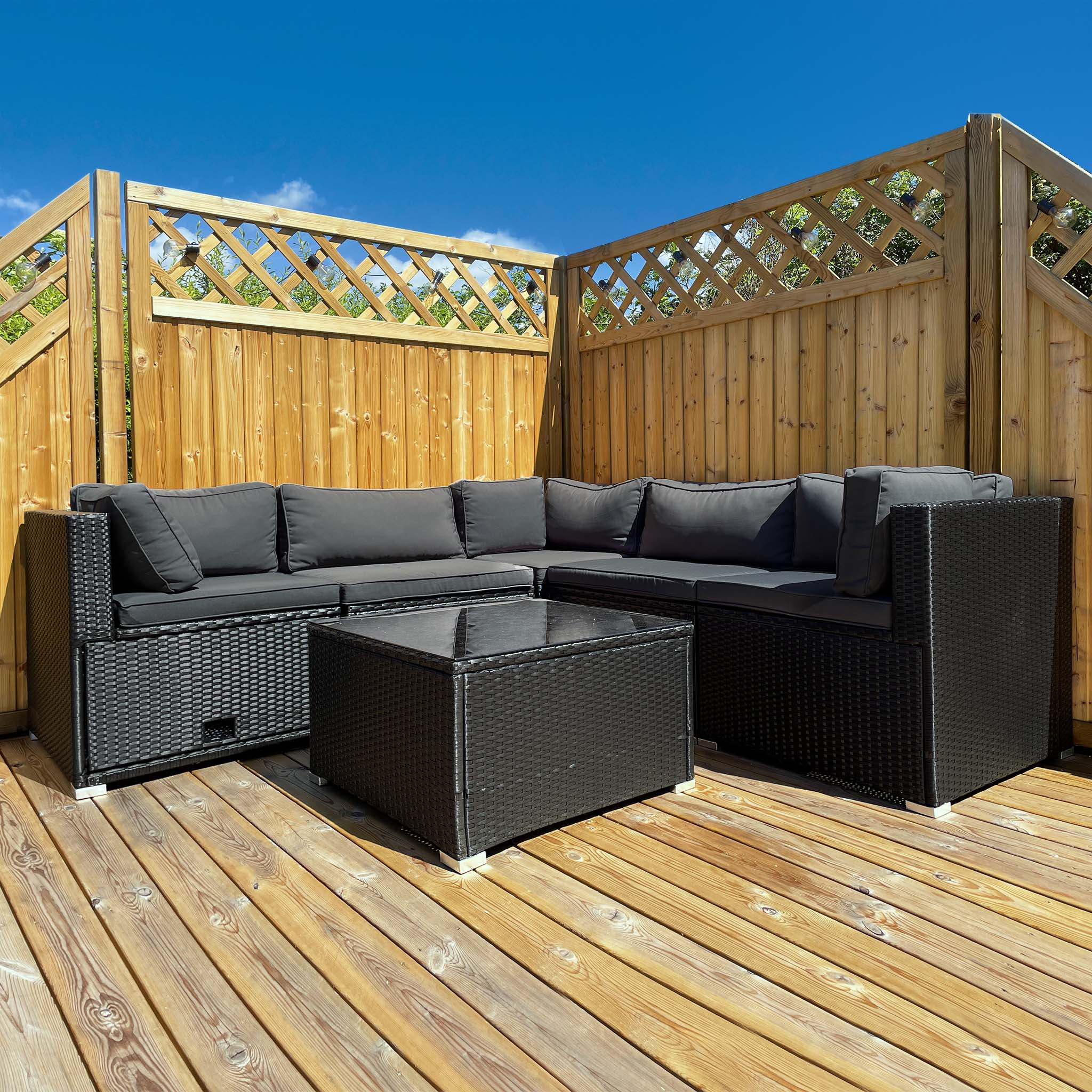 Loungeset utemöbler | Inbyggd förvaring | Konstrotting | Lyfco Olofsbo Loungeset utemöbler | Inbyggd förvaring | Konstrotting | Lyfco Olofsbo