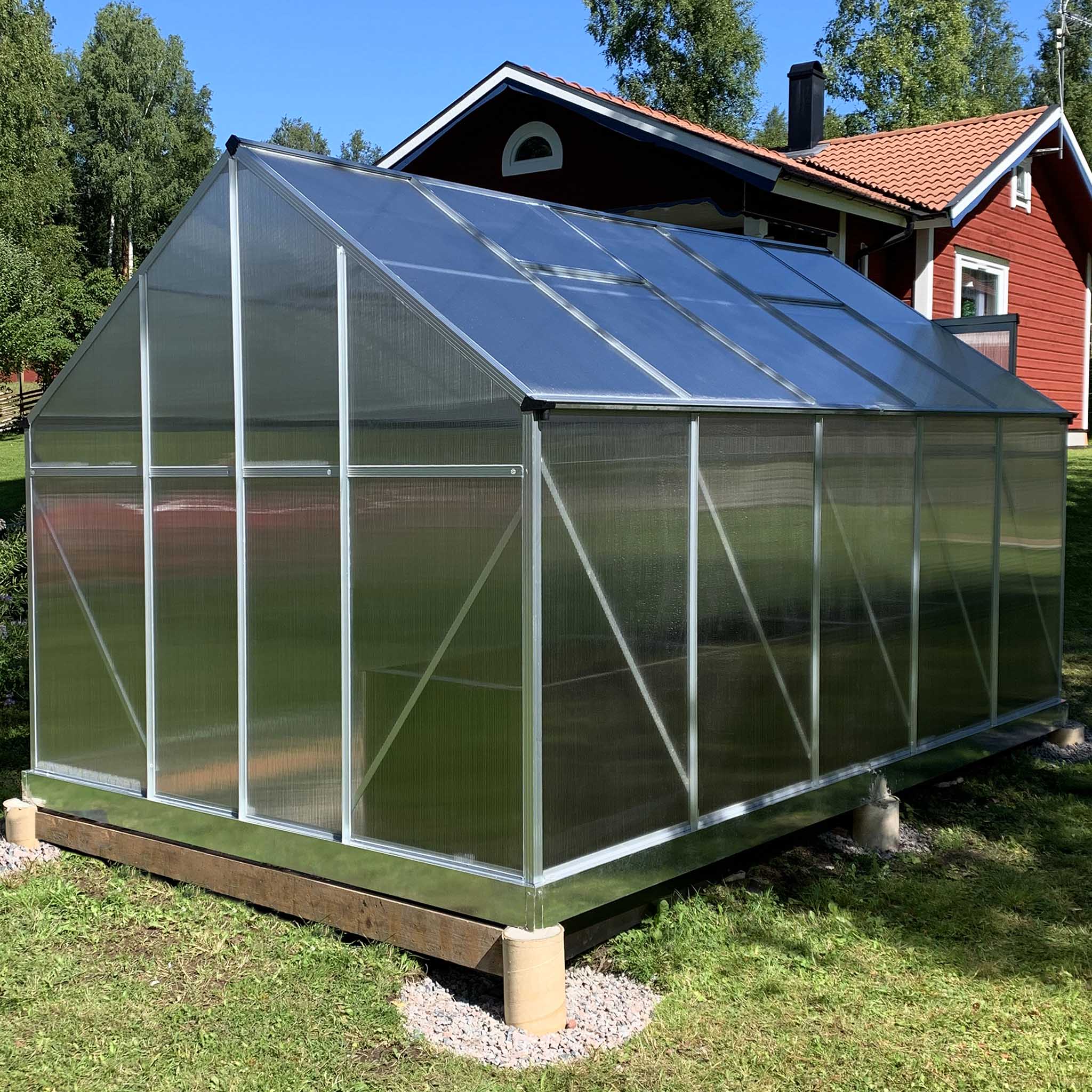 Växthus 8,9m² | Hög odlingshöjd | 6 mm kanalplast Växthus 8,9m² | Hög odlingshöjd | 6 mm kanalplast