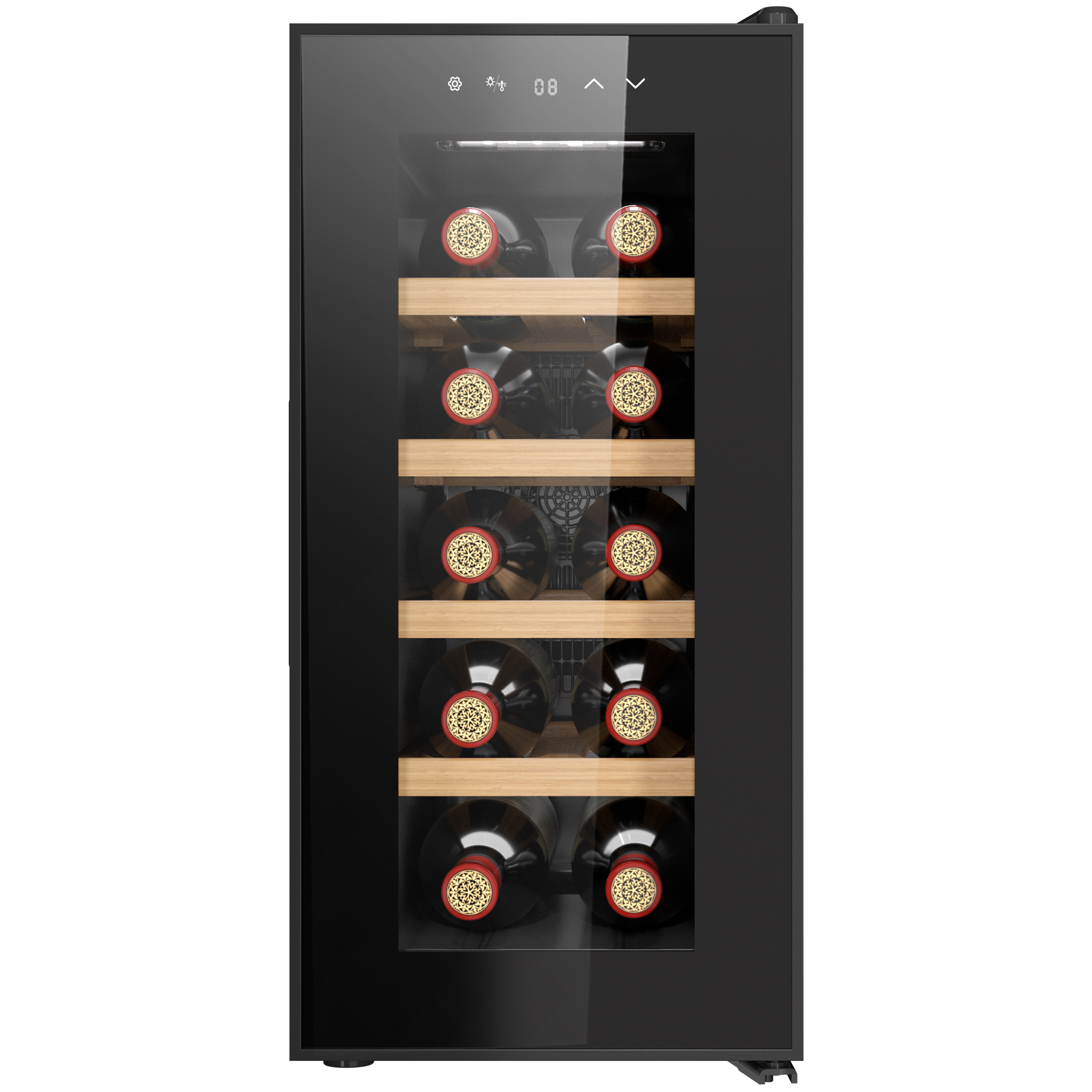 Vinkyl 10 flaskor | Extra tystg�ende | LED-belysning | 26,5cm smal