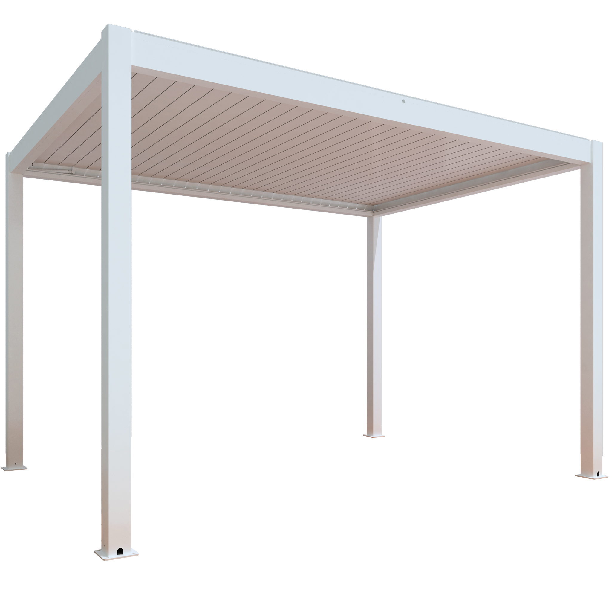 Pergola Premium 4x3m | Motordrivet lamelltak | Vit Pergola Premium 4x3m | Motordrivet lamelltak | Vit