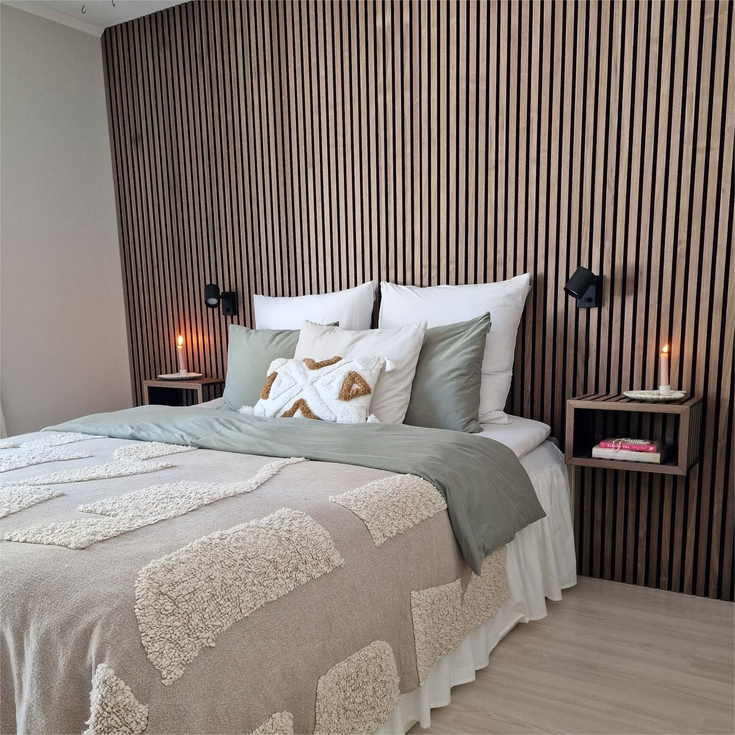 Trälamell akustikpaneler | 2700x600x21mm | Valnöt Trälamell akustikpaneler | 2700x600x21mm | Valnöt