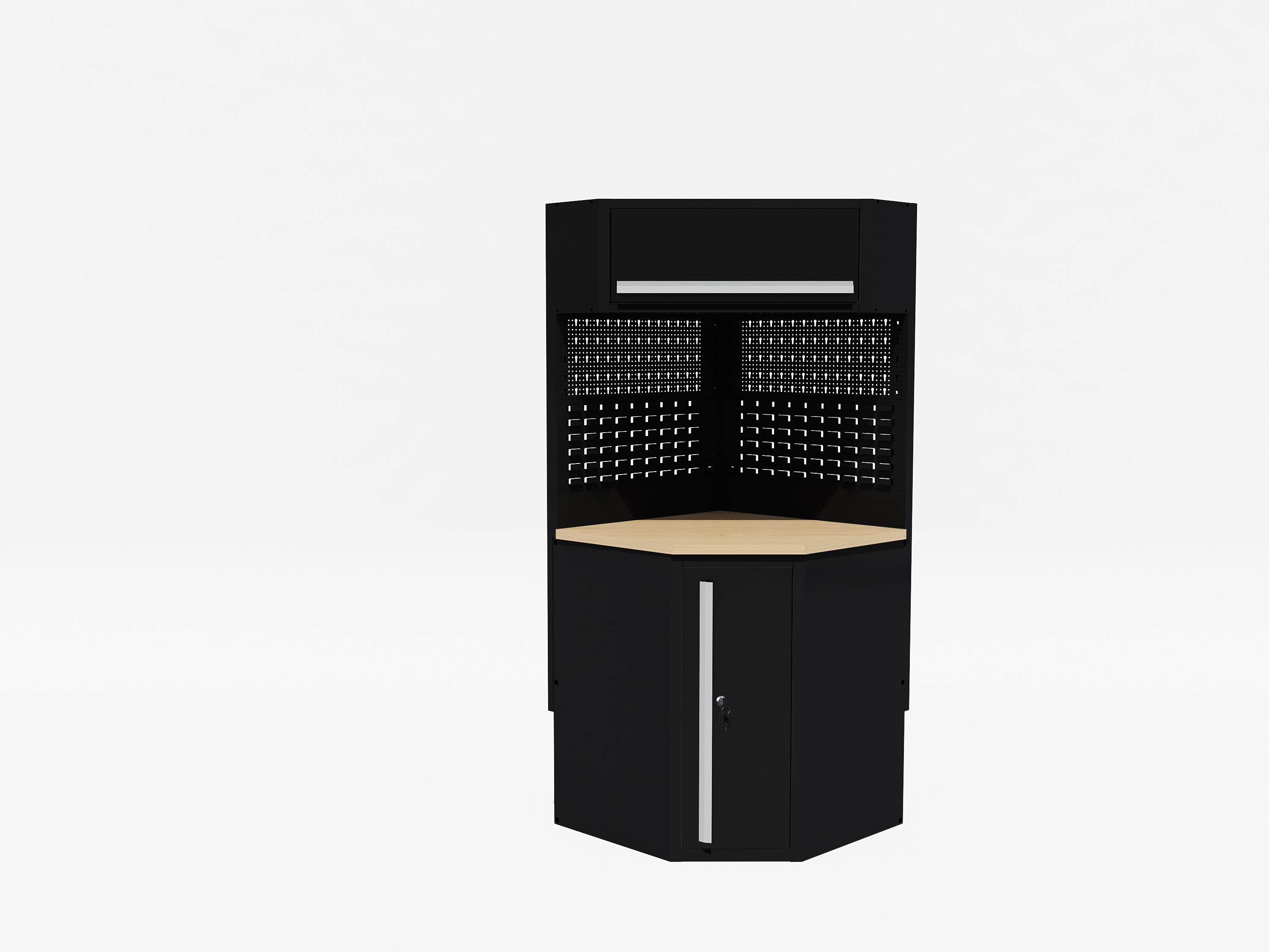 Garageförvaring hörnmodul 850x2025 mm | Svart & grå Garageförvaring hörnmodul 850x2025 mm | Svart & grå