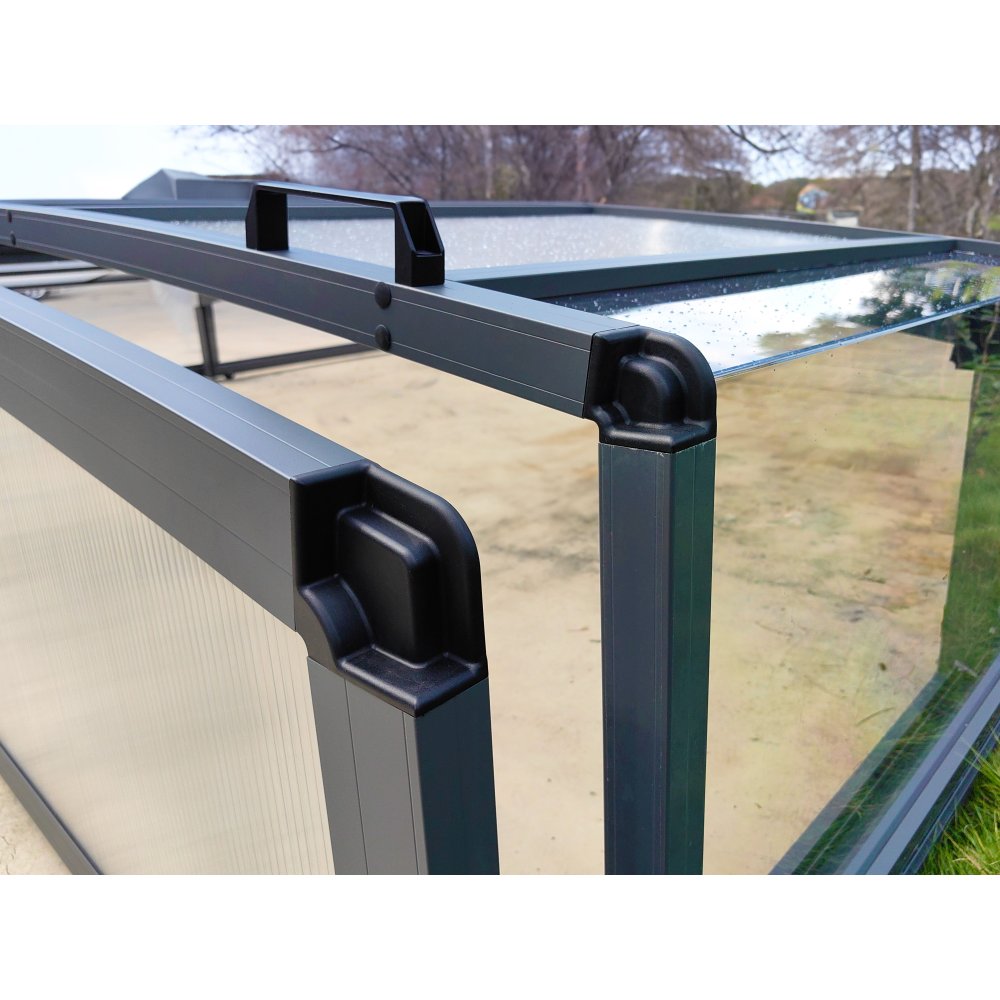 Pooltak 5x10m | Utan skenor | UV-skydd | Flexibel dörr Pooltak 5x10m | Utan skenor | UV-skydd | Flexibel dörr