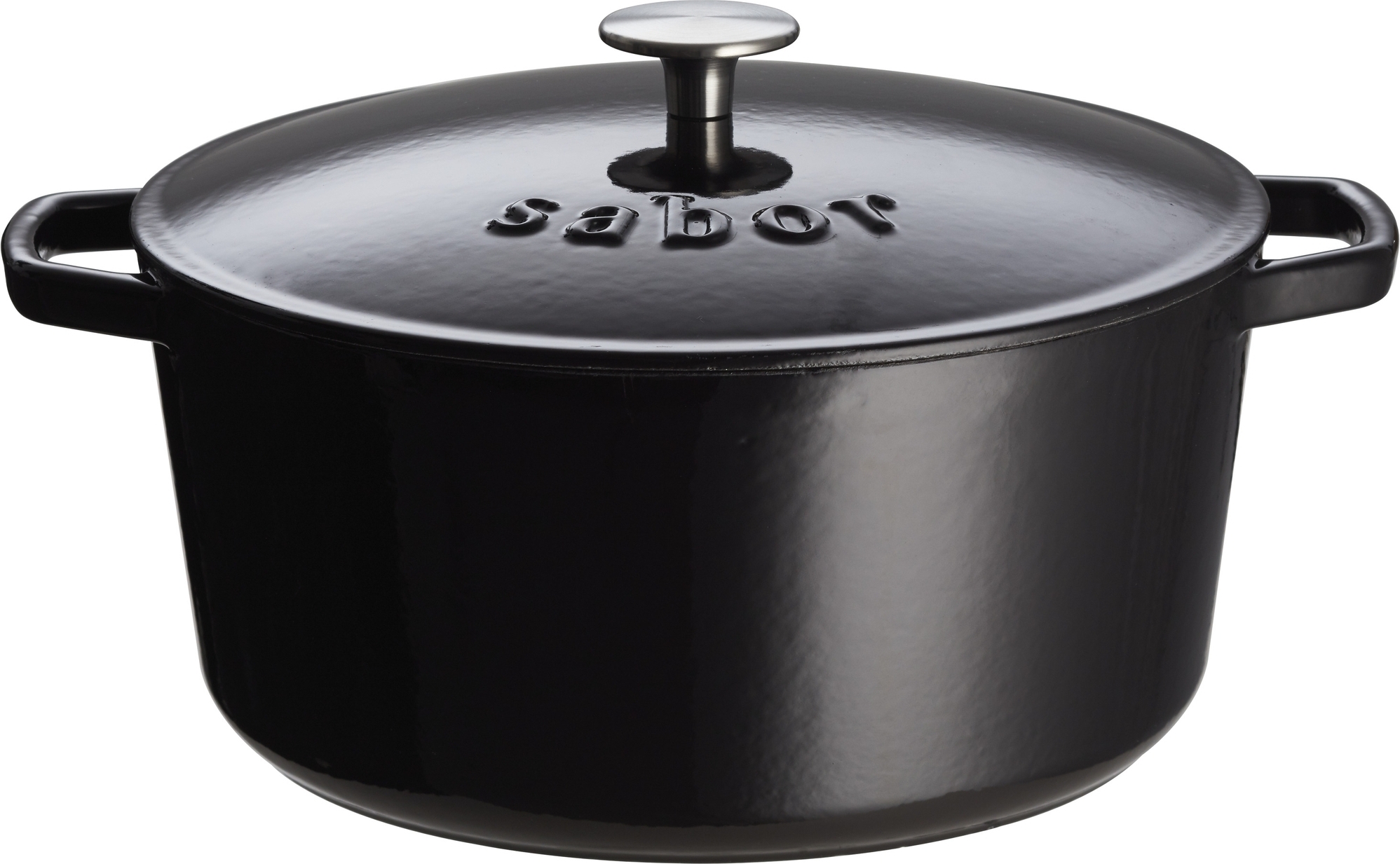 Sabor gjutjrnsgryta 4,4 L | Kvalitetsgryta fr alla hllar och ugn upp till 260C | Svart