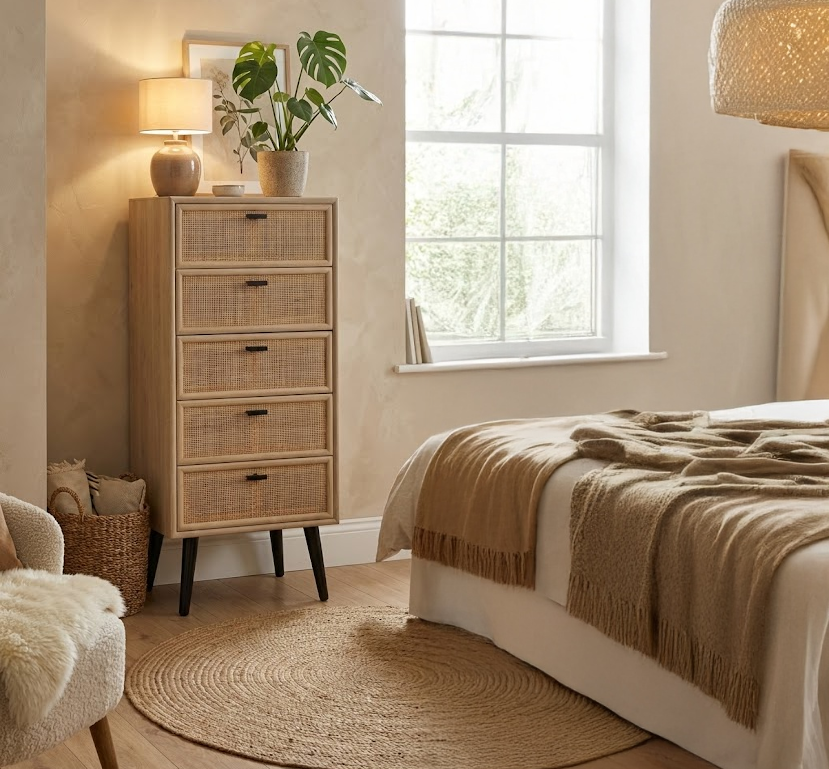 React Frvaringsmbel  Ljus ek & rotting | Handbyggd design med naturlig karaktr