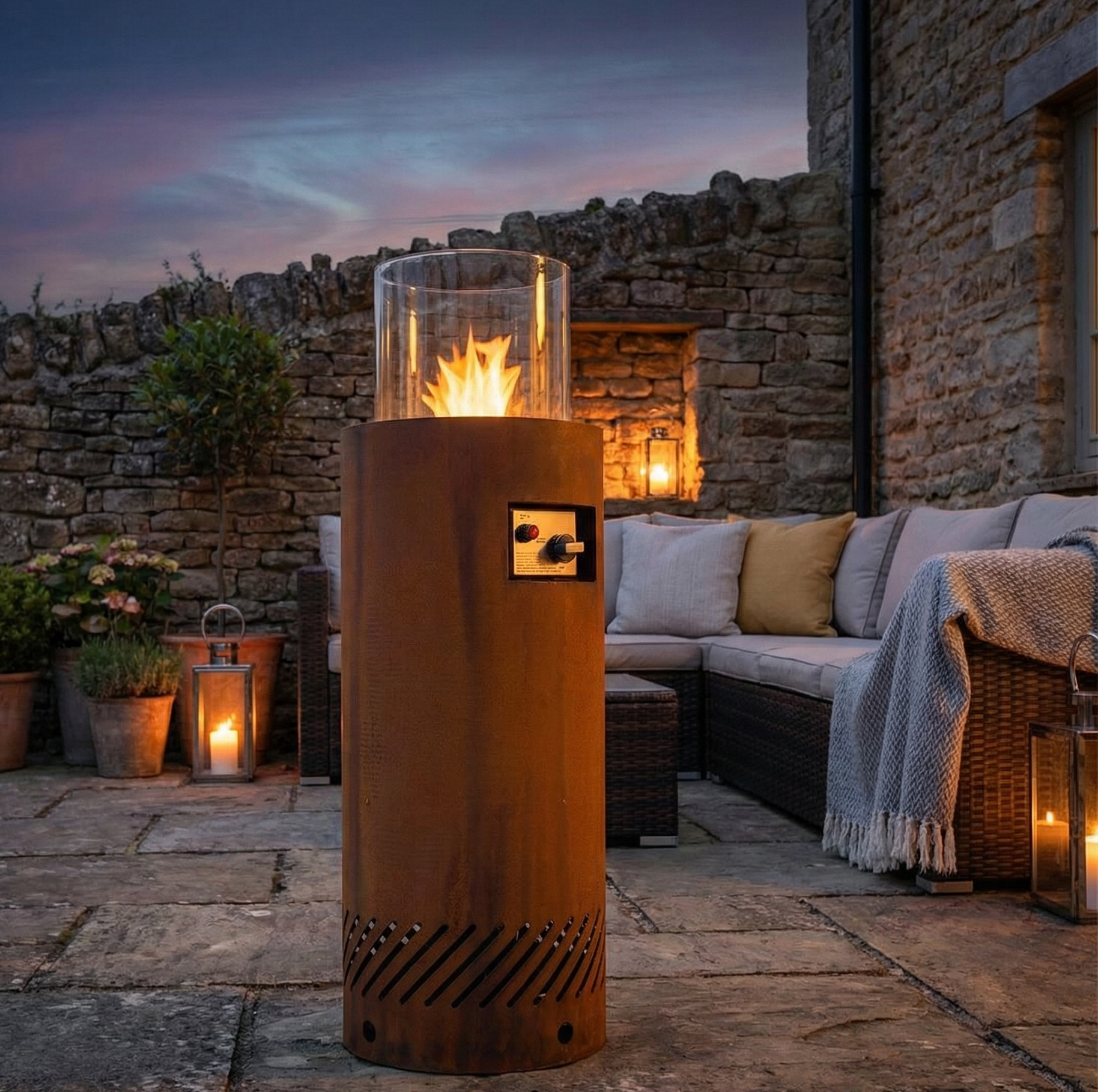 Gasoldriven eldstad i cortenst�l | F�r utomhusmilj� | Fredrika