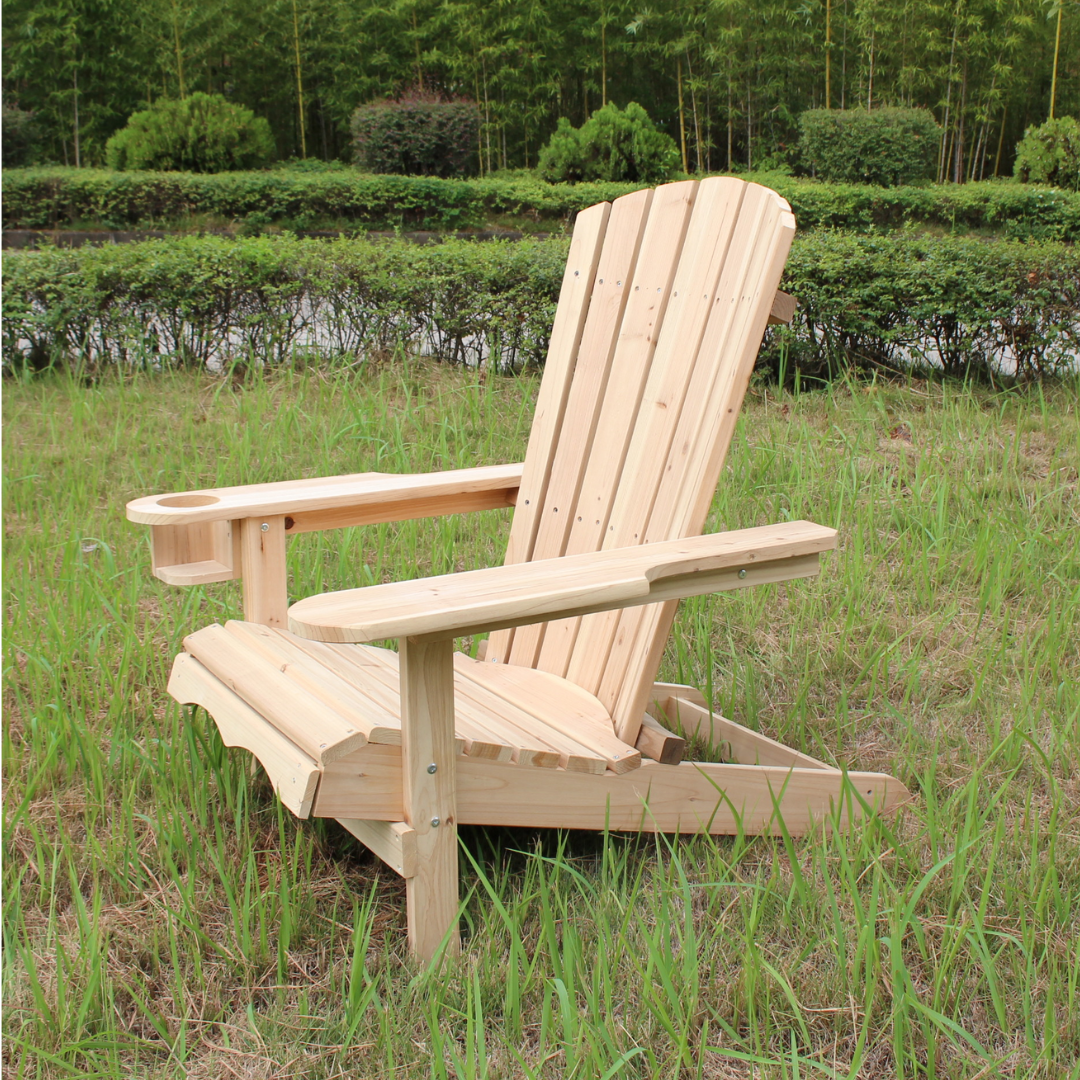 D�ckstol i tr� | Klassisk loungestol f�r uteplats | 91�77,5�93 cm