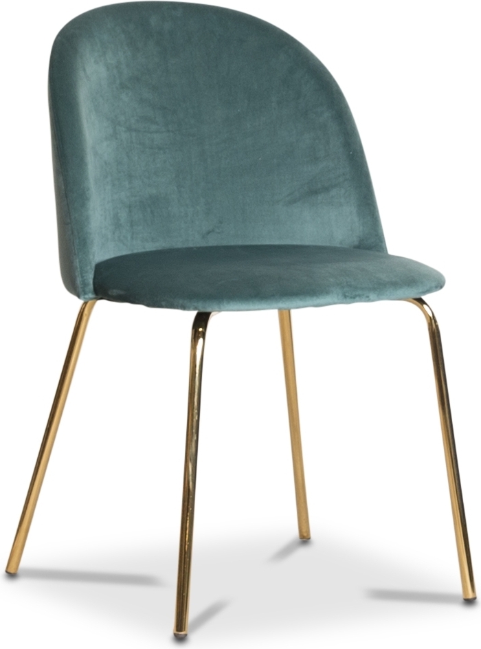 Giovani Velvet � Antikgr�n sammetsstol med blanka m�ssingsben