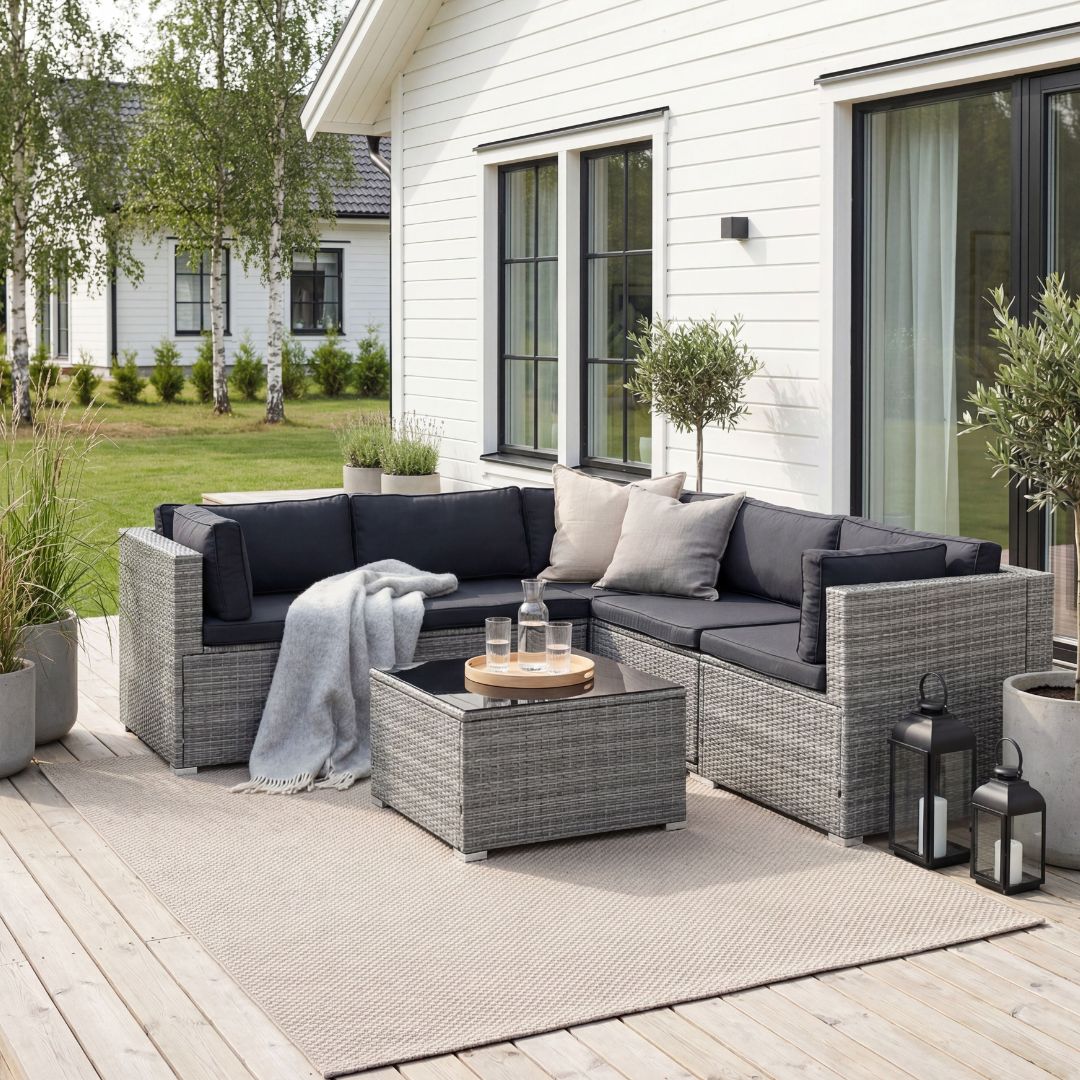 Loungeset utemöbler | Smart förvaring | Konstrotting | Lyfco Olofsbo Loungeset utemöbler | Smart förvaring | Konstrotting | Lyfco Olofsbo