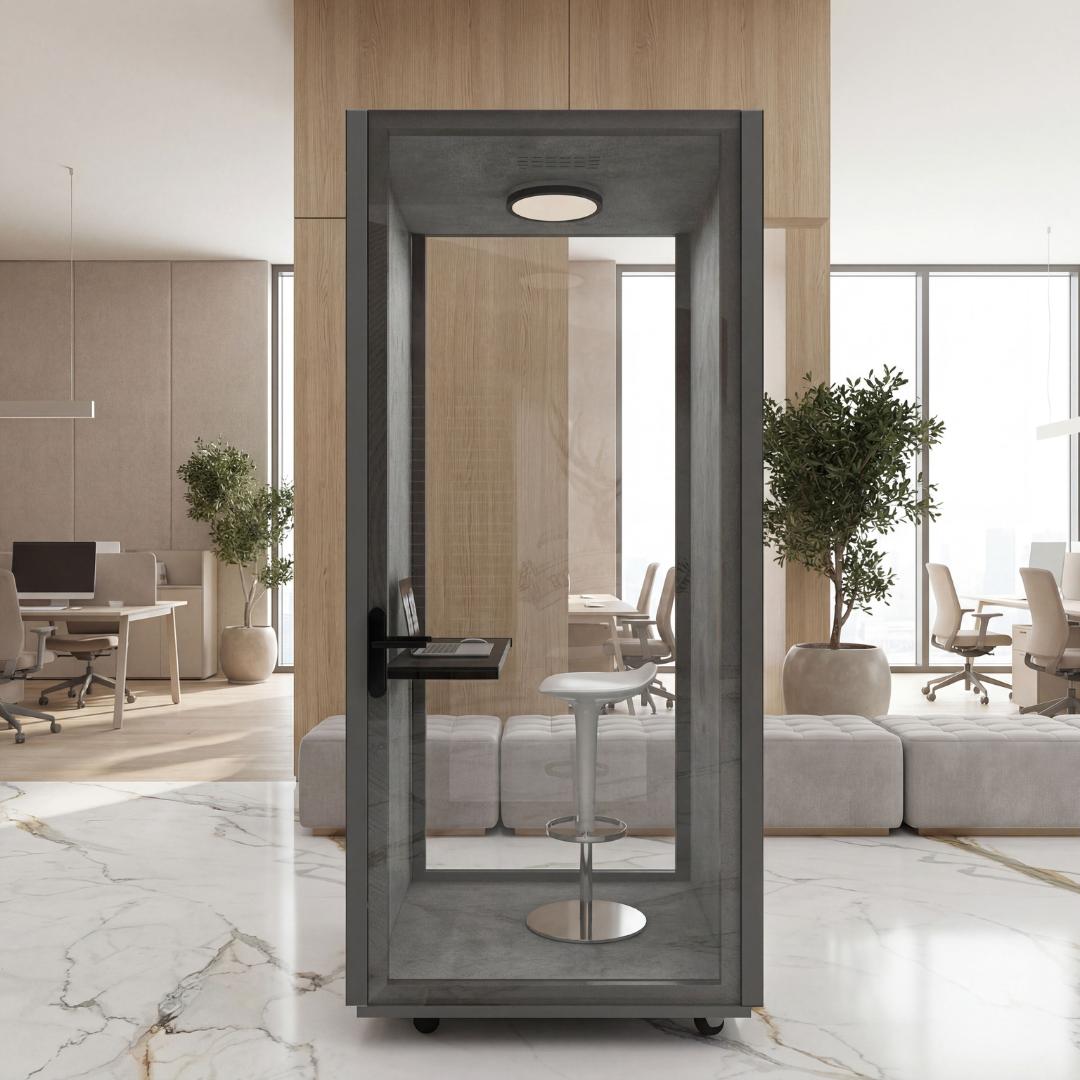 Telefonbås för kontor | 1 person | Ljudisolerat -30dB Telefonbås för kontor | 1 person | Ljudisolerat -30dB