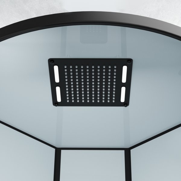 Komplett Duschkabin - Flera strållägen - Regndusch - Svart profil Komplett Duschkabin - Flera strållägen - Regndusch - Svart profil