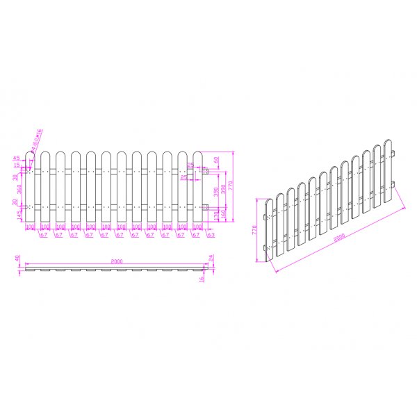 Trästaket | 200x77 cm | Magnus Trästaket | 200x77 cm | Magnus