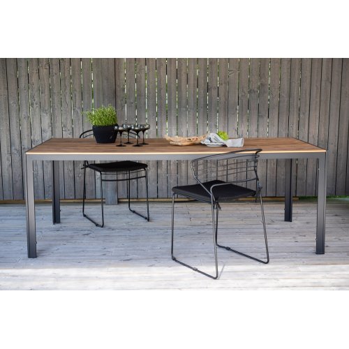 Break matbord 205 x 90 cm - Svart/Natur