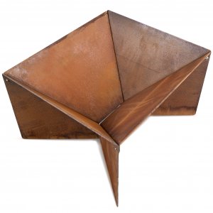 Eldstad i cortenst�l | F�r utomhusmilj�  | Kantig