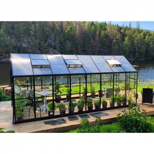 Växthus 12,7m² | 5 års stormgaranti | 4mm säkerhetsglas Växthus 12,7m² | 5 års stormgaranti | 4mm säkerhetsglas