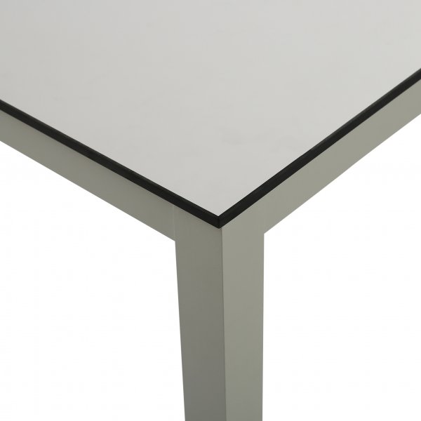 Underhllsfritt matbord i hgtryckslaminat och aluminium - 220cm