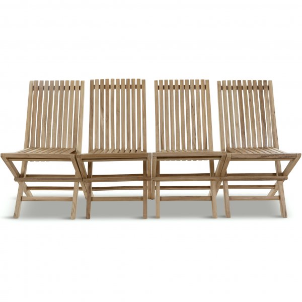 Runt utebord i premiumteak | 4 stolar |Lyfco Smgen