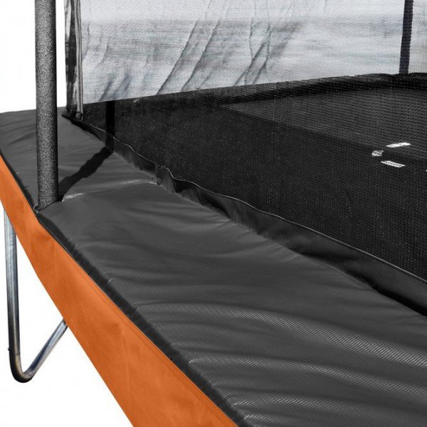 Rektangulär studsmatta 3,6x2,4m | Med skyddsnät | Svart/Orange Rektangulär studsmatta 3,6x2,4m | Med skyddsnät | Svart/Orange