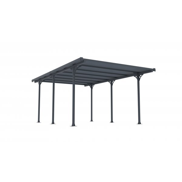 Carport 15,7 m | Elegant aluminiumcarport 5,0x3,1 m | UV-skydd & vattenavrinning | Valdemar