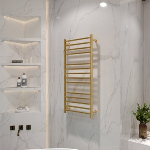 Elektrisk handdukstork 52x110x12cm | Mässing Elektrisk handdukstork 52x110x12cm | Mässing