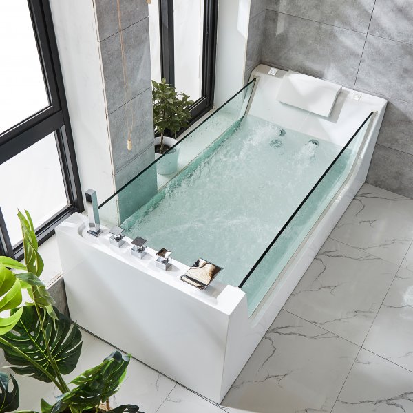 Bubbelbadkar med glassidor & värmare | BK-003V - FYNDVARA Bubbelbadkar med glassidor & värmare | BK-003V - FYNDVARA