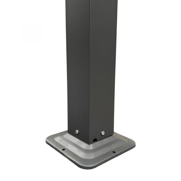 Pergola 3x3 m med lamelltak | Gr� st�lpergola f�r uteplats