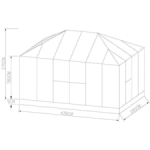 Orangeri 12,9m² | Stort premiumväxthus | 5 års stormgaranti | Gazebo Orangeri 12,9m² | Stort premiumväxthus | 5 års stormgaranti | Gazebo