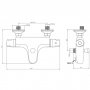 Termostatblandare badkar 150 cc | Krom | FD-2673