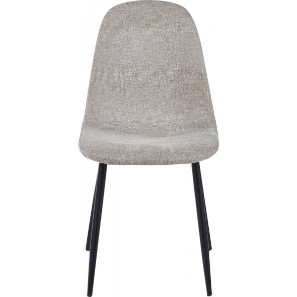 Matstol | Beigegrå tyg, stoppad sits & svarta stålben | Carisma 2-pack Matstol | Beigegrå tyg, stoppad sits & svarta stålben | Carisma 2-pack